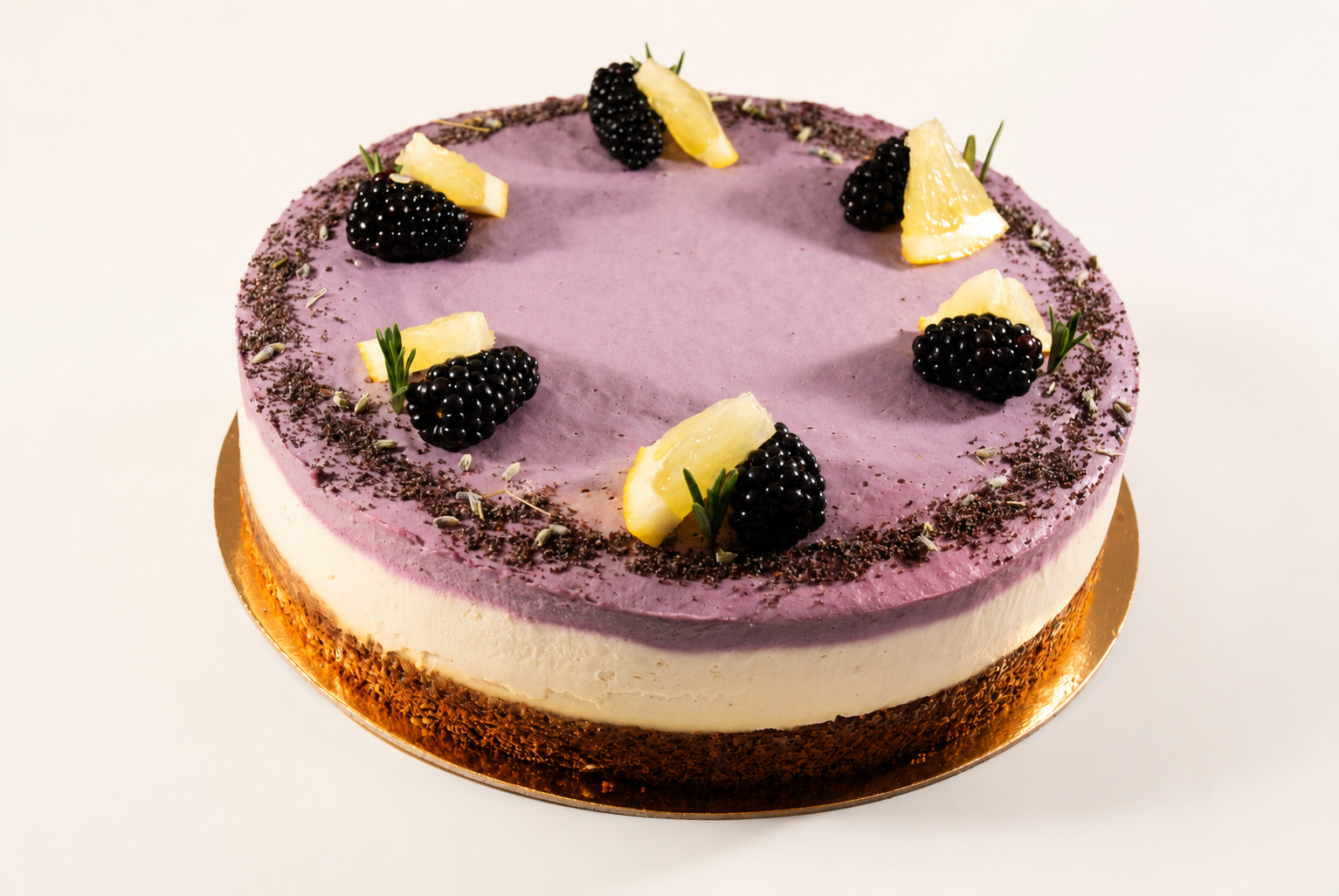 Szeder-citrom levendula torta 8 szeletes